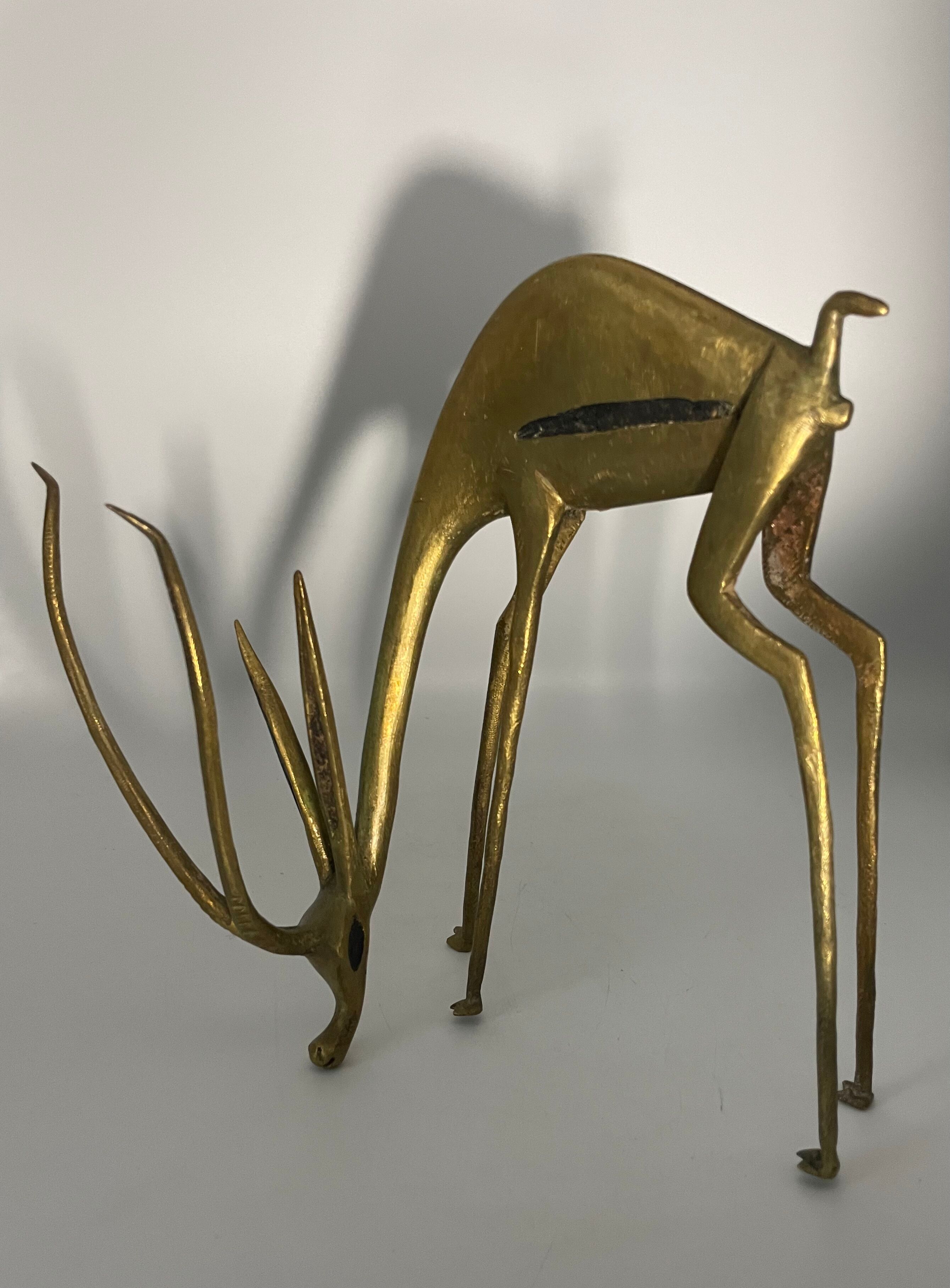 Gazelle ou antilope d’afrique, en laiton massif