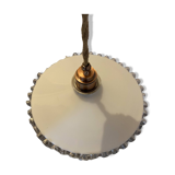 Suspension opaline cordon chanvre upcyclée