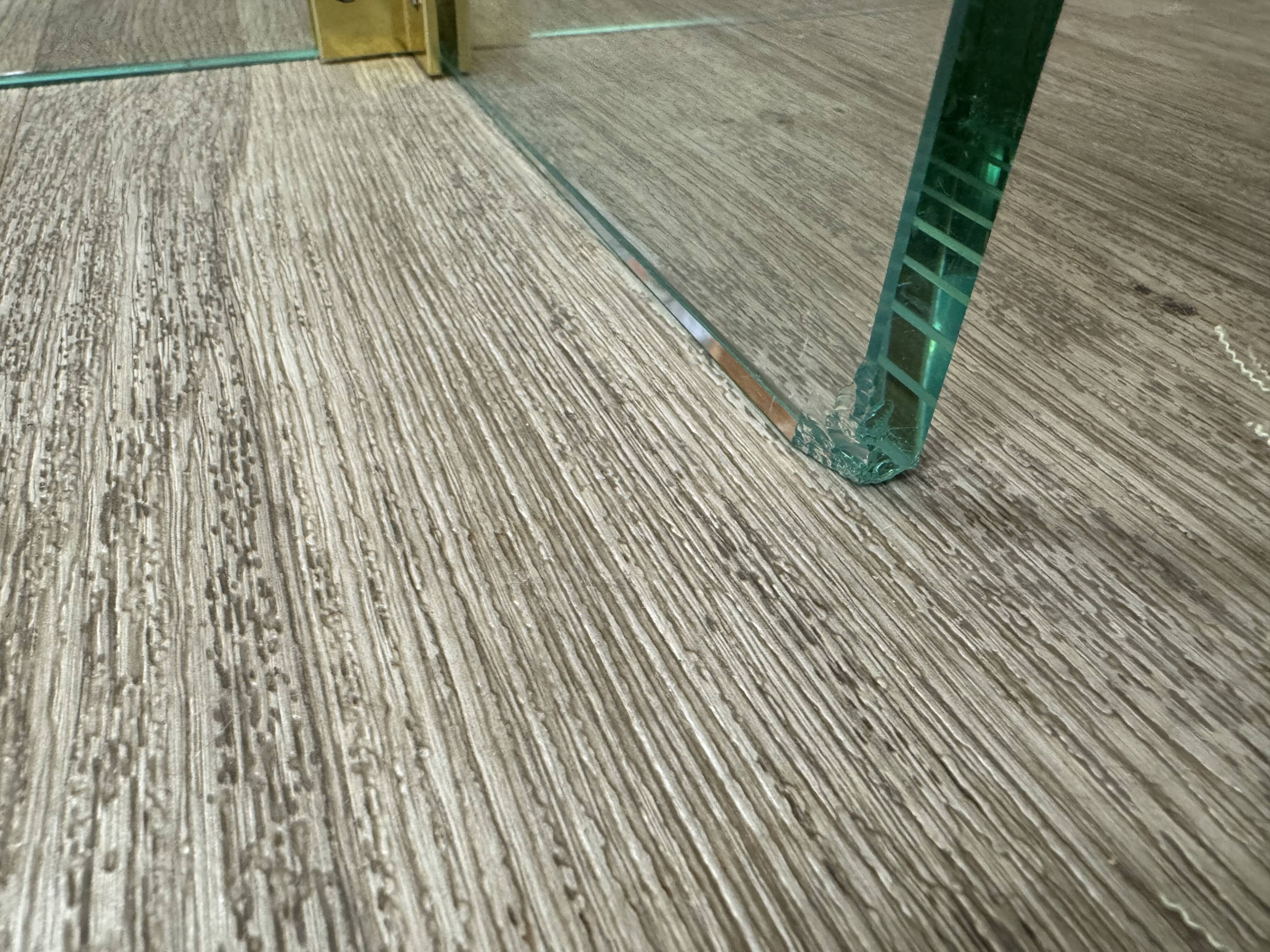 Vintage glass coffee table 70s