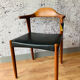 Lot of 4 wooden & skai chairs