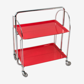 1960s Bremshey Dinett Bar Cart by Bremshey Solingen Mid Century Foldable and rollable