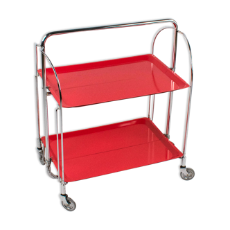 1960s Bremshey Dinett Bar Cart by Bremshey Solingen Mid Century Foldable and rollable