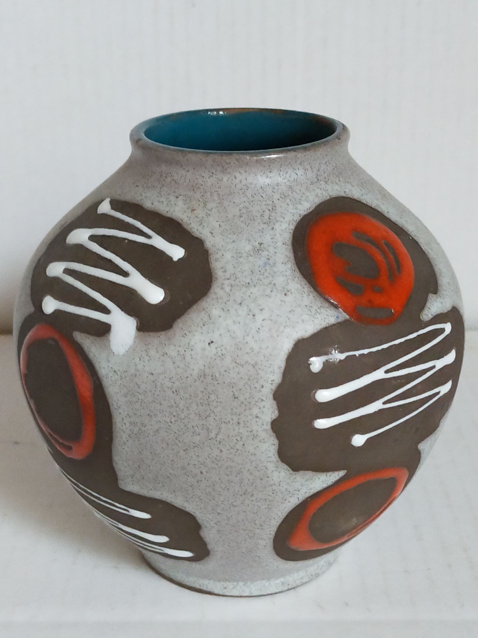 Ceramic ball vase west germany 50s