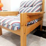 Scandinavian armchair in solid pine 1970