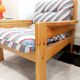 Fauteuil scandinave en pin massif 1970