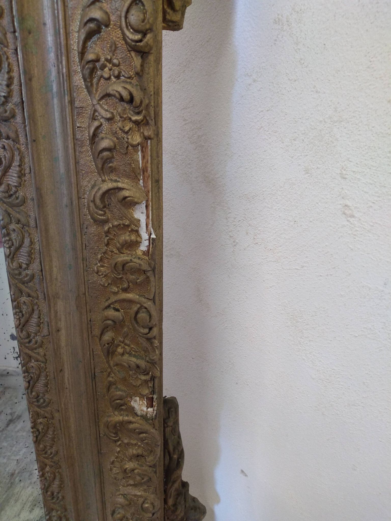 Napoleon III mirror with pediment - 125x75cm