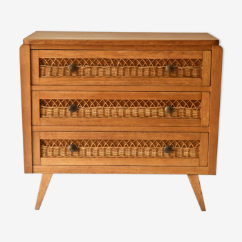 Rattan chest of drawers