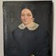 Antique painting vintage portrait bohemian countryside decoration oil on canvas