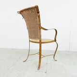 Vintage faux leather italian armchair, 1960s