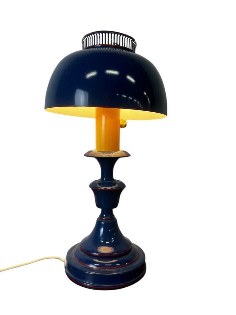 Mini vintage blue desk lamp