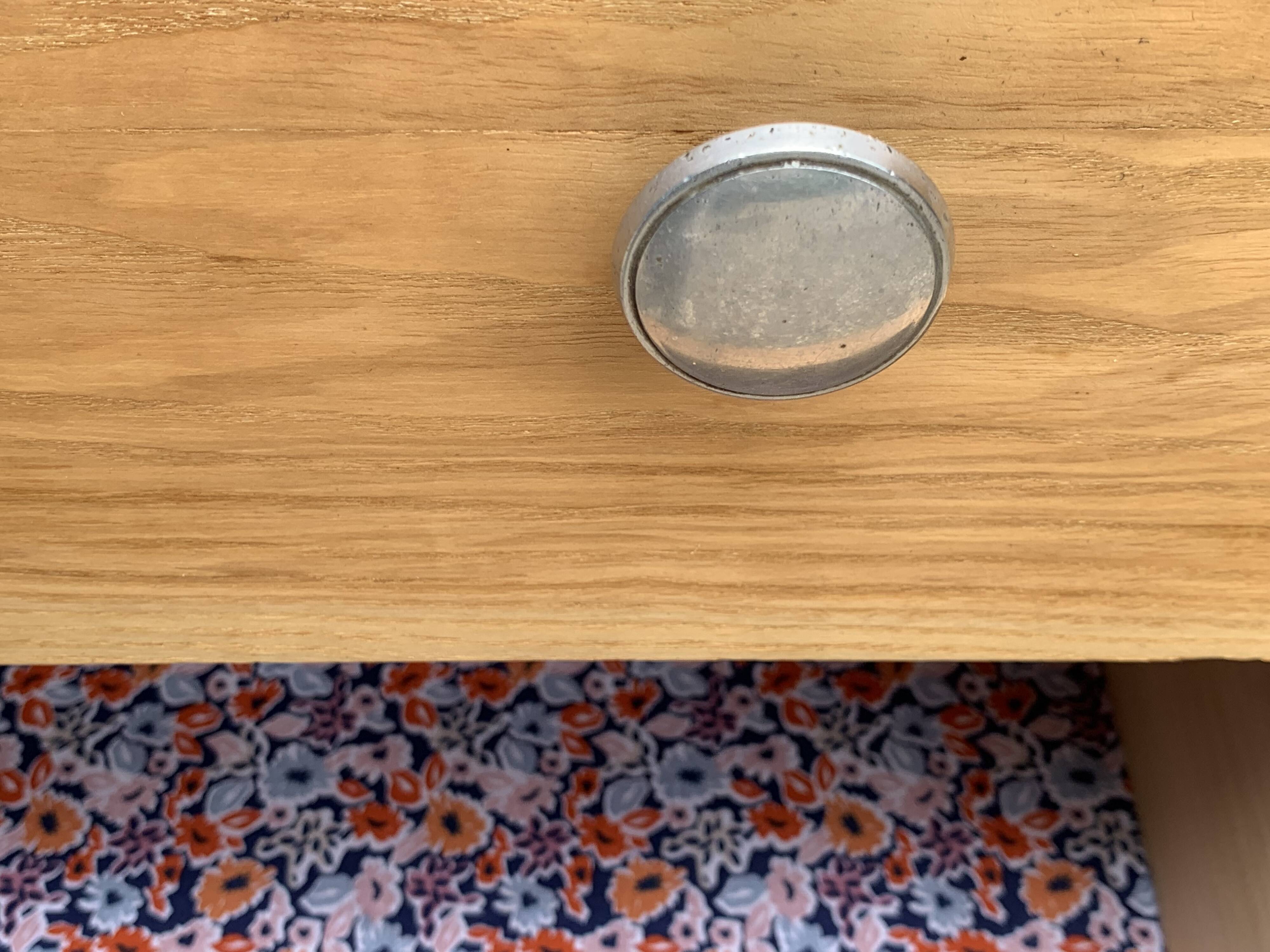 Raw oak art deco chest of drawers