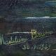 Madeleine Bruno: an old painting depicting a river landscape.