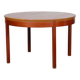 Table de repas ronde extensible en teck, 1970