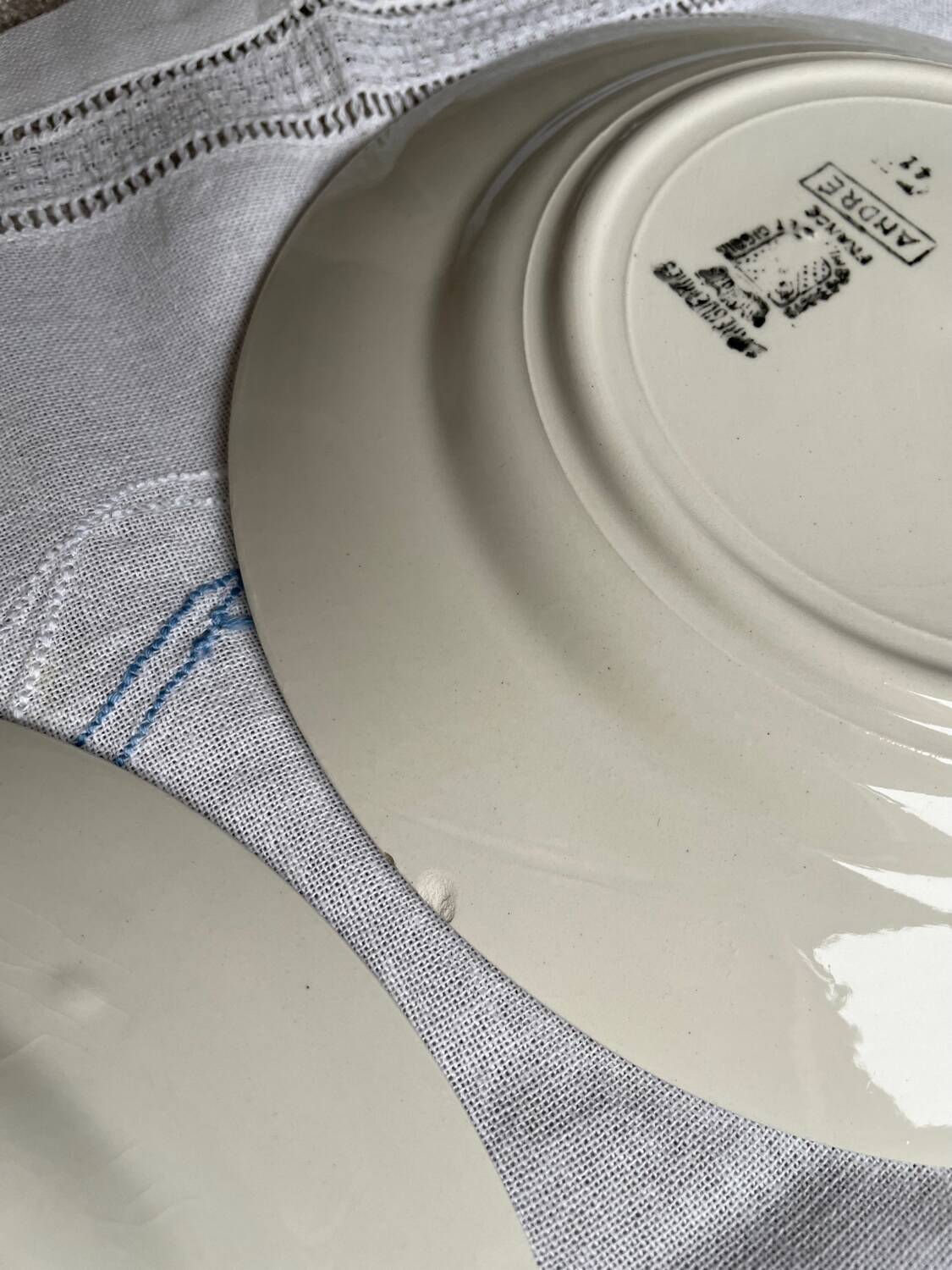 6 dessert plates Sarreguemines Digoin Model André