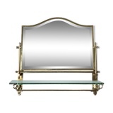 Beveled brass mirror