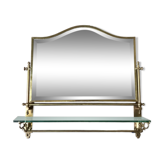 Beveled brass mirror