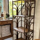 Vintage rattan bookcase from the 70s