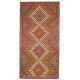 1970s Vintage Turkish Oushak Handmade Wool Cotton Orange Area Rug 179x353