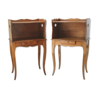 Pair of bedsides made of cherry wood