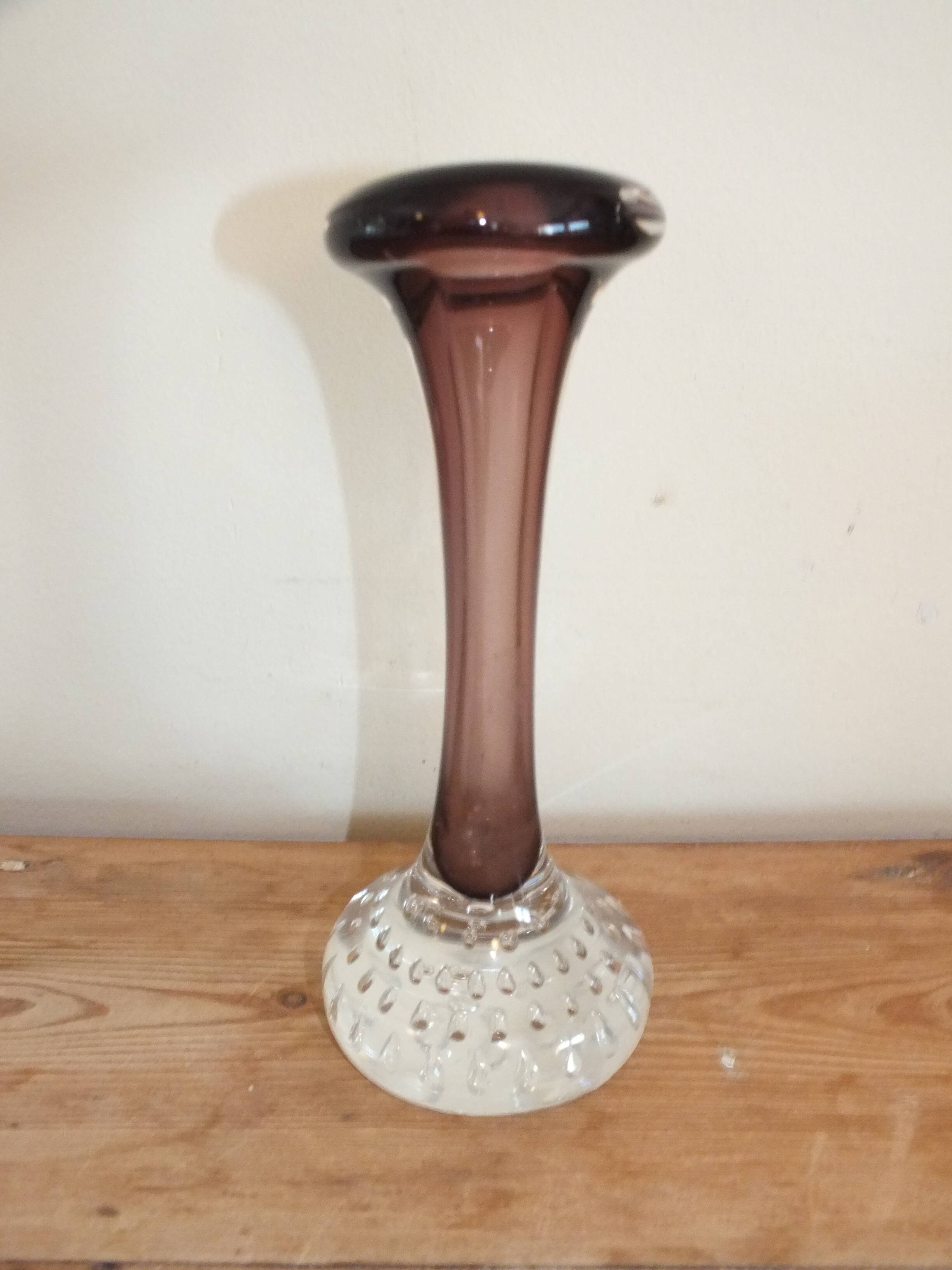 Scandinavian bubble glass vase Aseda Sweden (Bo Borgström)