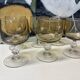 Ensemble de 6 verres vintage verre fumé