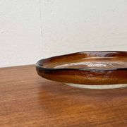 Modern mid-century glass bowl by Pertti Santalahti for Humppila, Finland, 1960s.