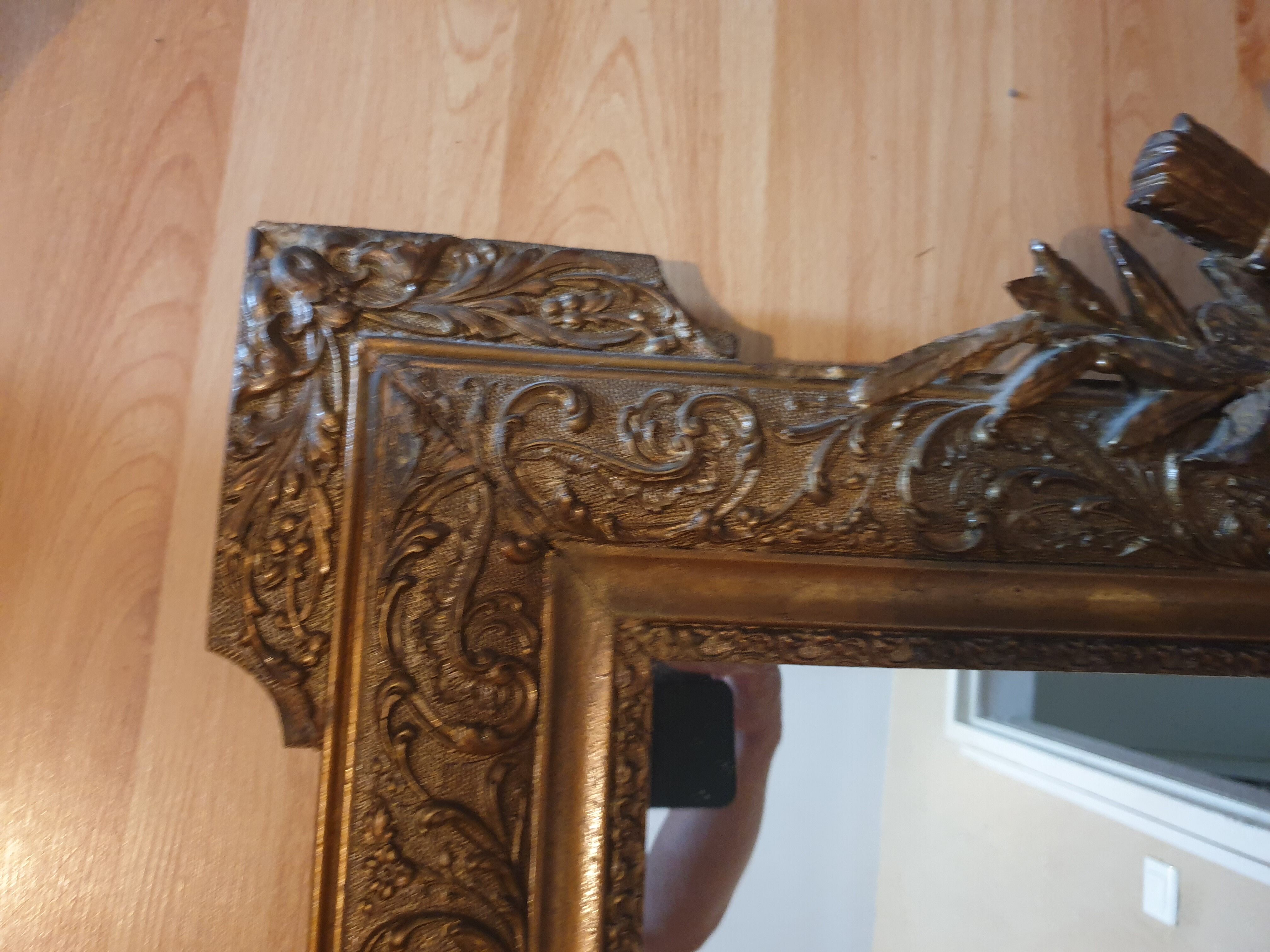 Large mirror Louis XV style of the nineteenth century