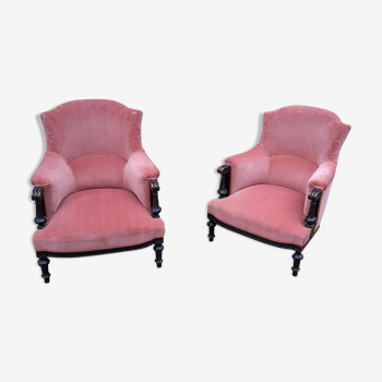 Pair of Napoleon III armchairs