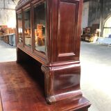 Buffet deux corps anglais en acajou