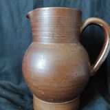 Large pitcher gres varnished berry handmade