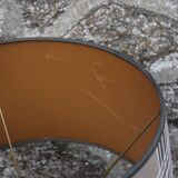 Lampe en céramique blanche à abat-jour tartan – style cosy et intemporel