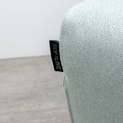 Softline Scope armchair in turquoise fabric