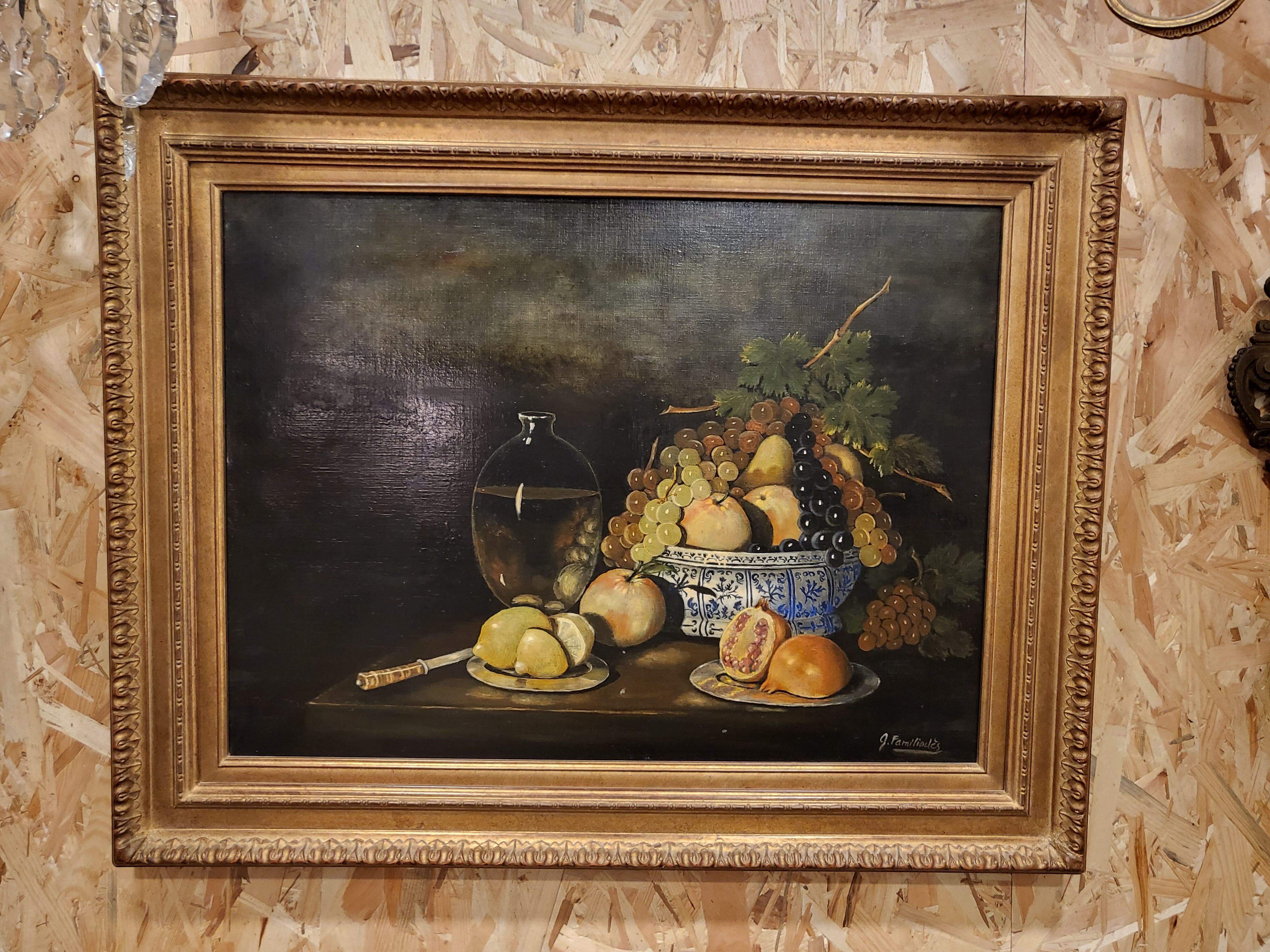 Oil on canvas "fruits"