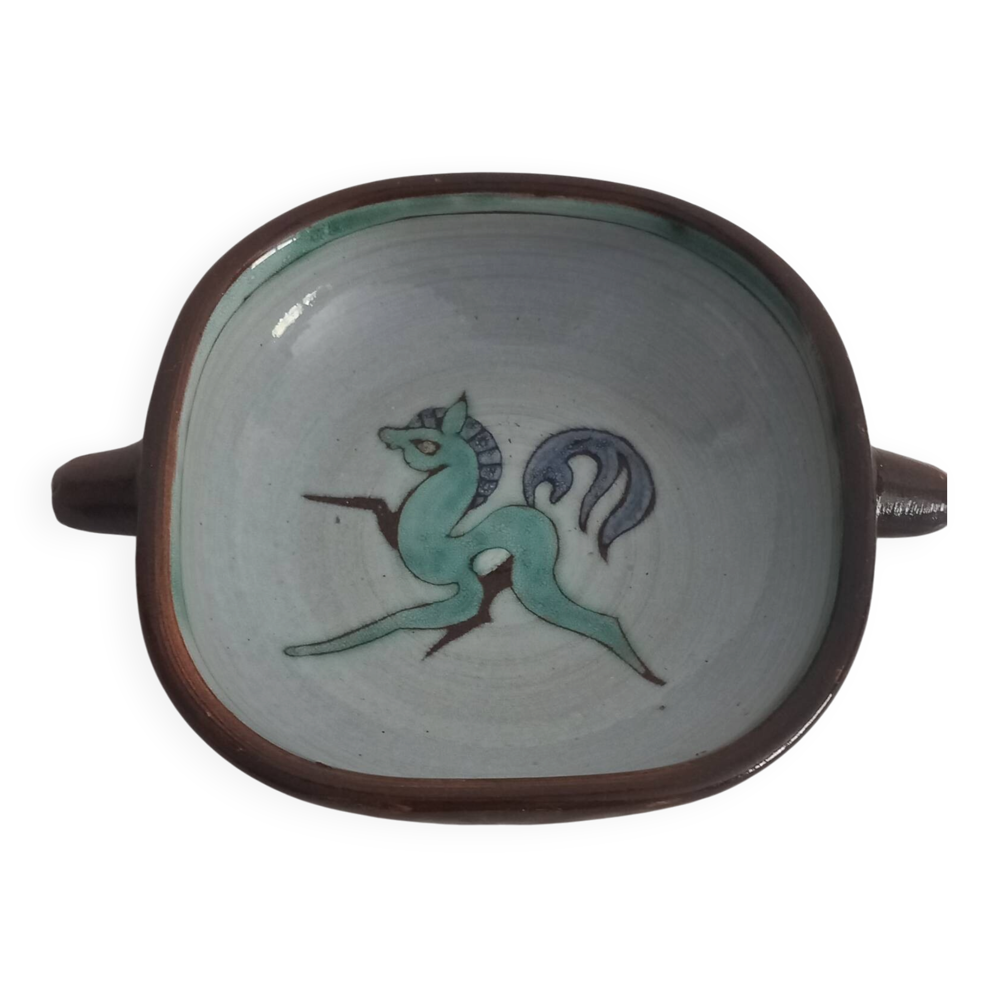 Vintage enamelled ceramic pocket vases - Horse - Netherlands 1960s