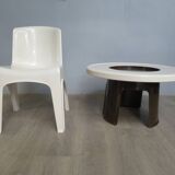 Vintage Gilac table and chair from the 70s