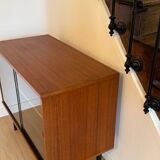 Low teak display cabinet