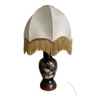 Black ceramic table lamp