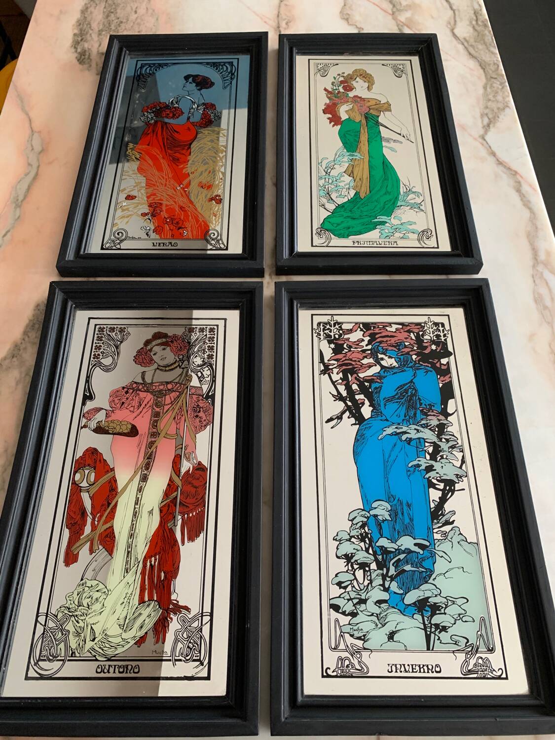 Alphonse Mucha mirrors “The 4 seasons”