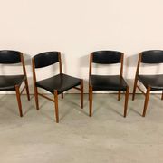 4x Scandinavian Teak Chairs by Grete Jalk MidCentury 60s