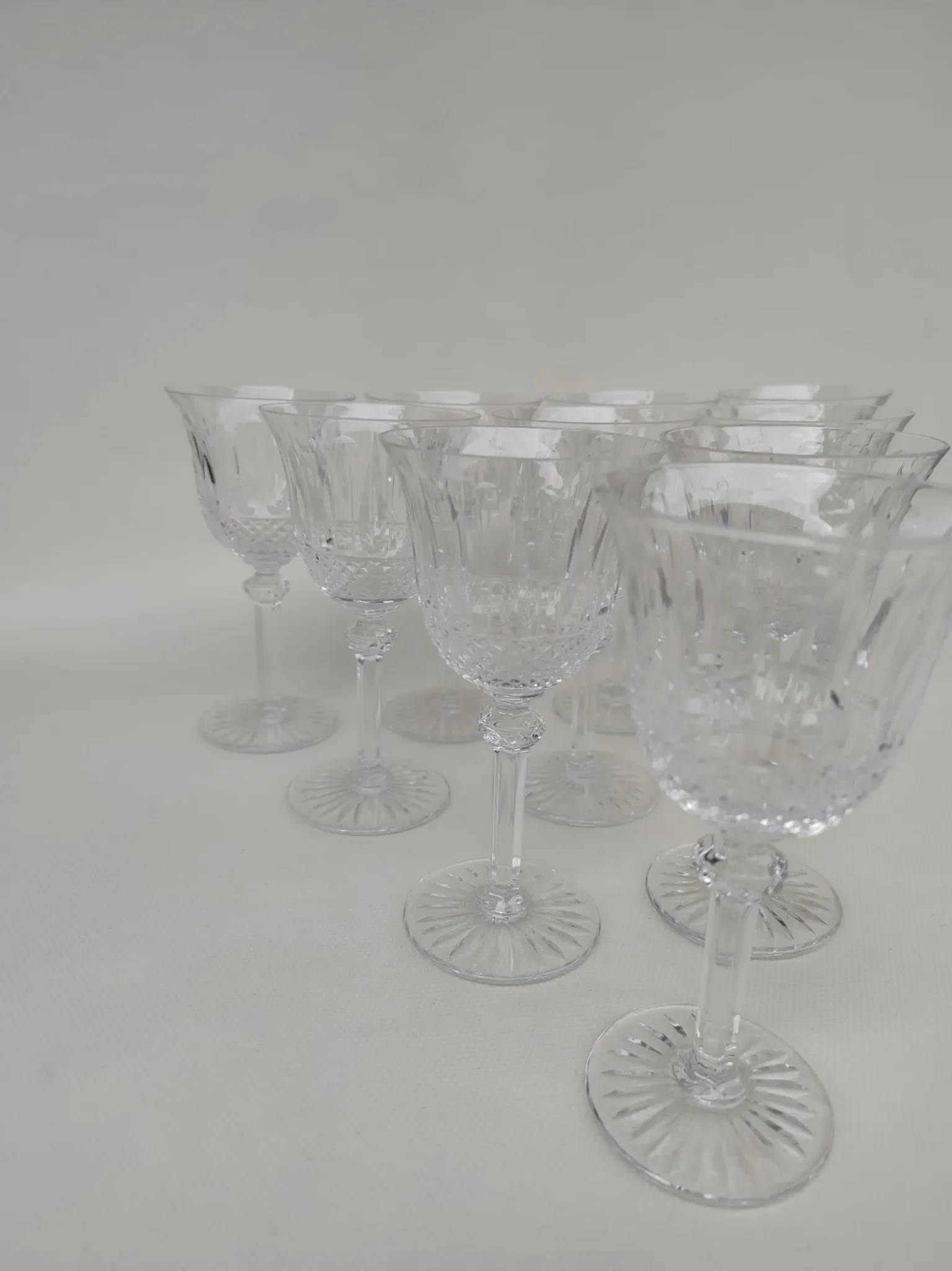 10 crystal glasses from Saint Louis, Tommy model, 15 cm.