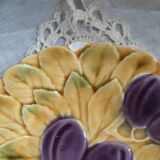 10 dessert plates in Sarreguemines barbotine