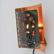 Vintage Brutalist copper wall sconce from Boréns, 1960s