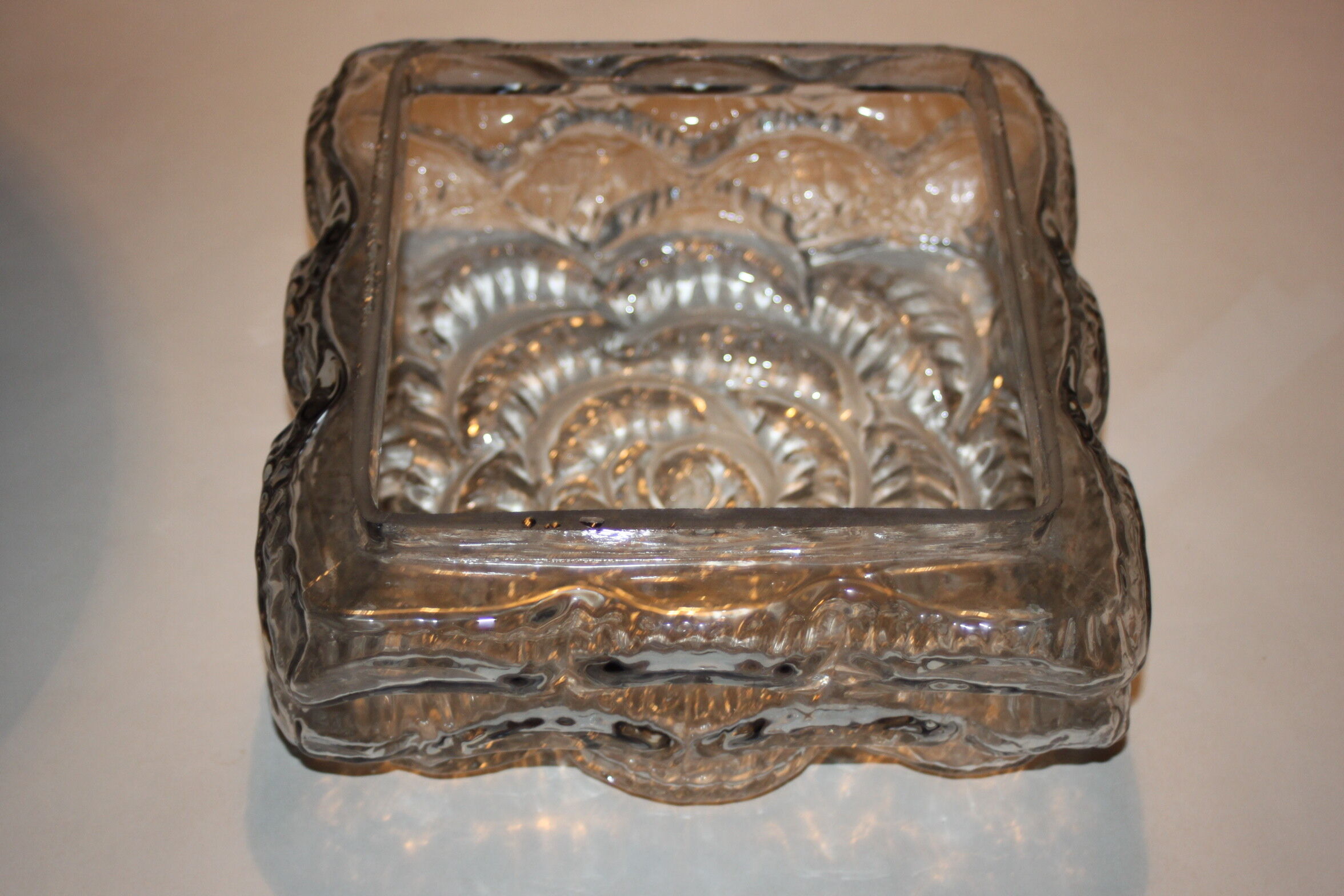 Glass flower relief wall lamp by Erco, Germany 1970
