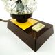Mid-century modern bedside lamp, glass, Germany, 1970s