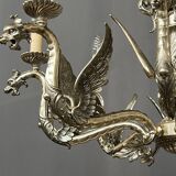 Antique chandelier in neo-gothic style.