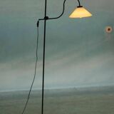 1970s minimalist floor lamp, adjustable reading lamp