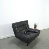 Vintage zwart leren fauteuil