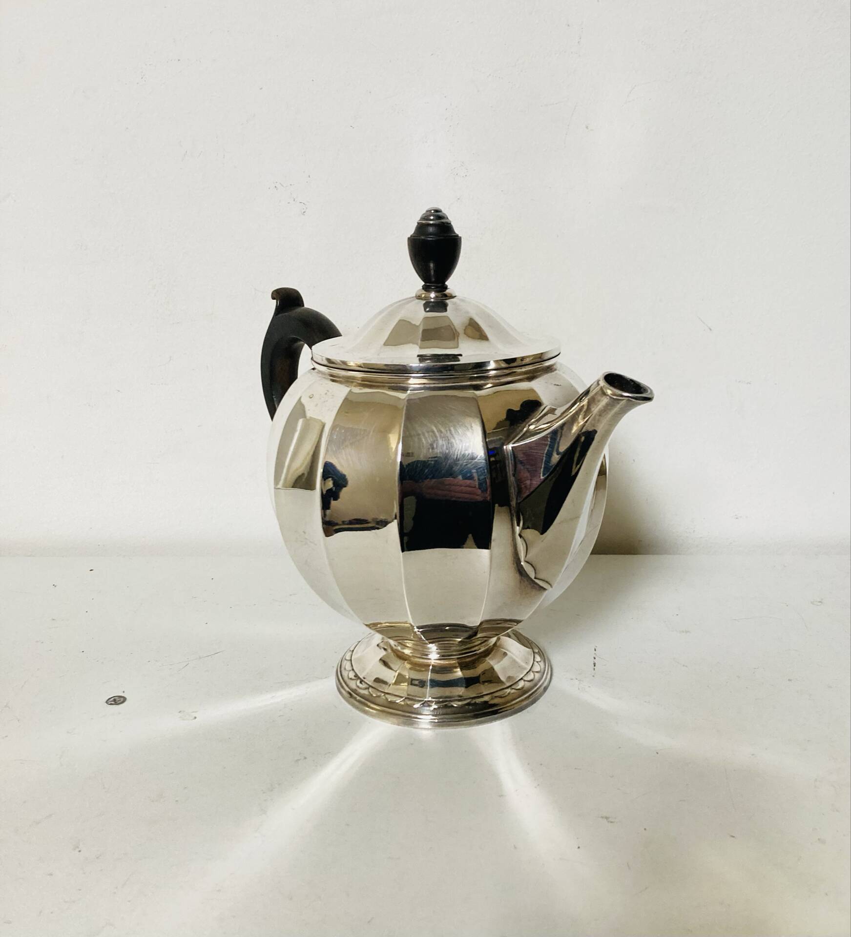 Art Deco teapot CHRISTOFLE early 20th century in silver-plated metal with hallmark