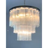 Sputnik chandelier in Murano glass, Mazzega style,