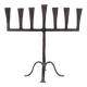 7-branch wrought iron Menorah candle holder, 1950s